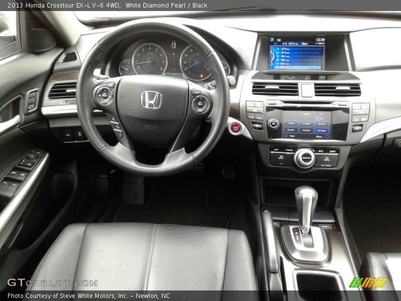 White Diamond Pearl / Black 2013 Honda Crosstour EX-L V-6 4WD
