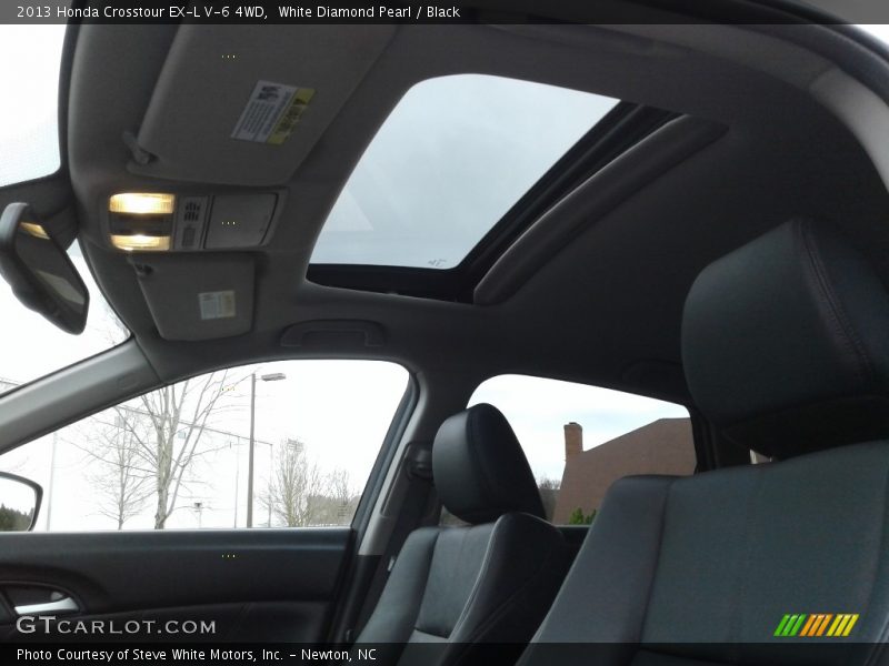 White Diamond Pearl / Black 2013 Honda Crosstour EX-L V-6 4WD