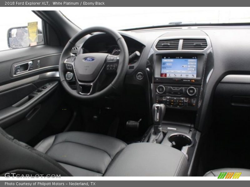 White Platinum / Ebony Black 2018 Ford Explorer XLT