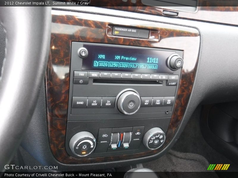 Summit White / Gray 2012 Chevrolet Impala LT