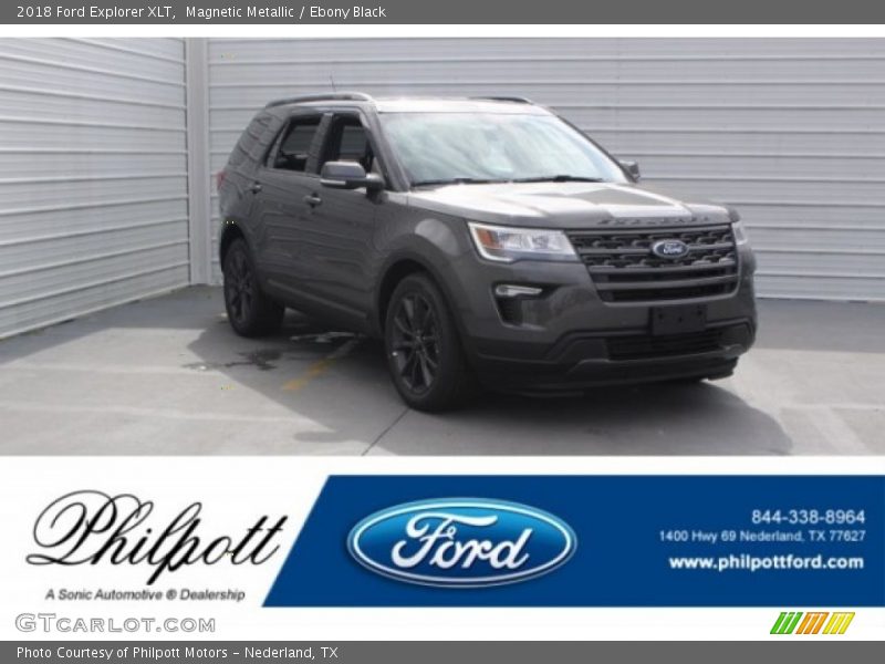 Magnetic Metallic / Ebony Black 2018 Ford Explorer XLT