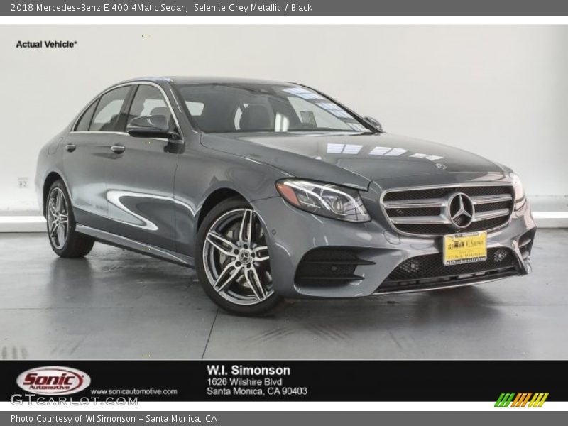 Selenite Grey Metallic / Black 2018 Mercedes-Benz E 400 4Matic Sedan