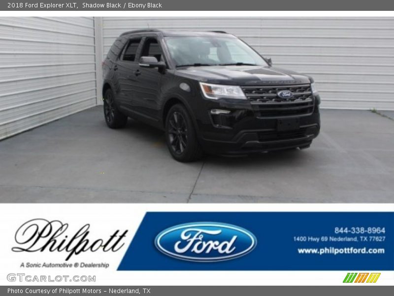 Shadow Black / Ebony Black 2018 Ford Explorer XLT