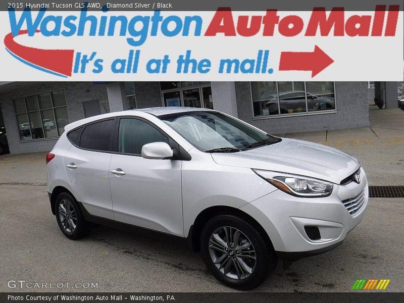 Diamond Silver / Black 2015 Hyundai Tucson GLS AWD