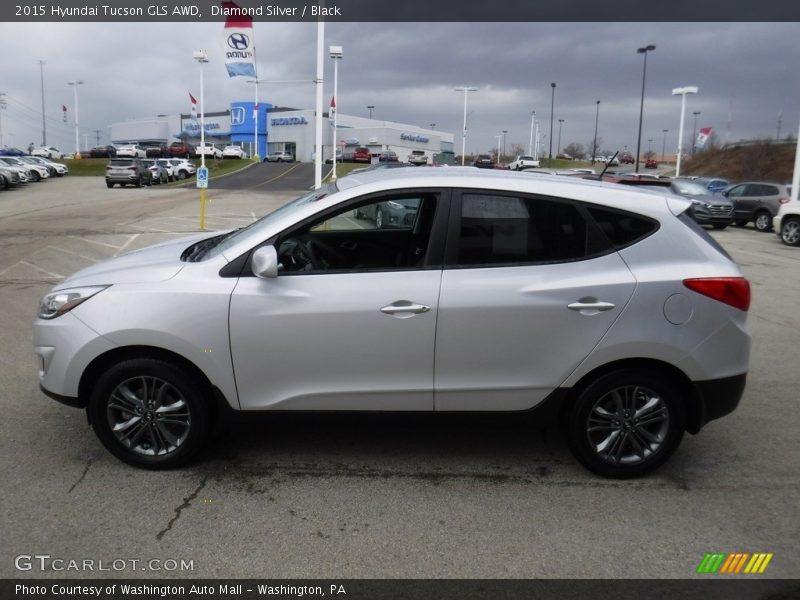 Diamond Silver / Black 2015 Hyundai Tucson GLS AWD