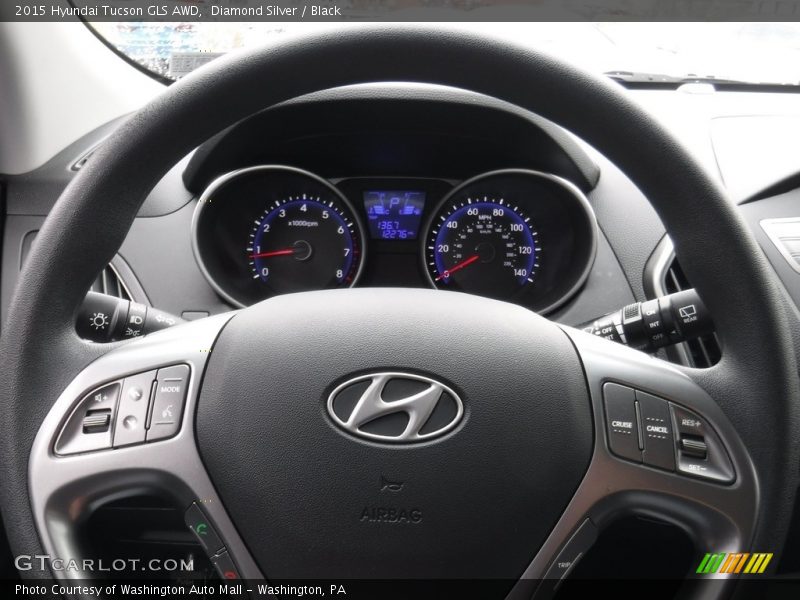 Diamond Silver / Black 2015 Hyundai Tucson GLS AWD