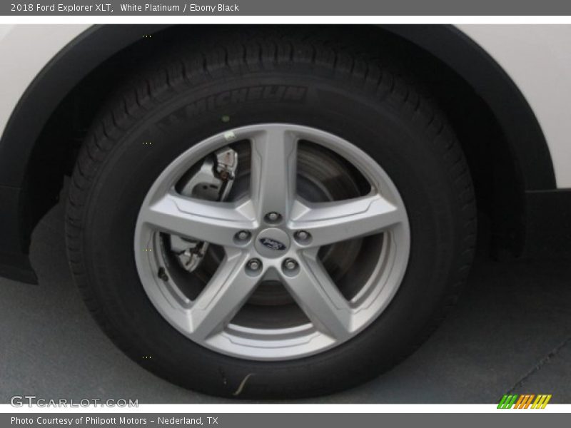 White Platinum / Ebony Black 2018 Ford Explorer XLT