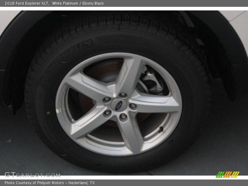 White Platinum / Ebony Black 2018 Ford Explorer XLT