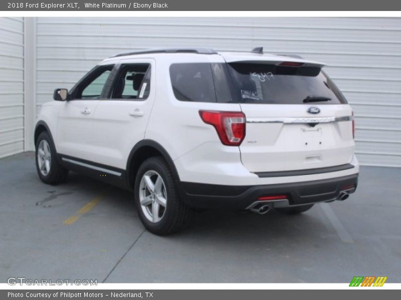 White Platinum / Ebony Black 2018 Ford Explorer XLT