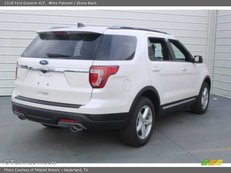 White Platinum / Ebony Black 2018 Ford Explorer XLT