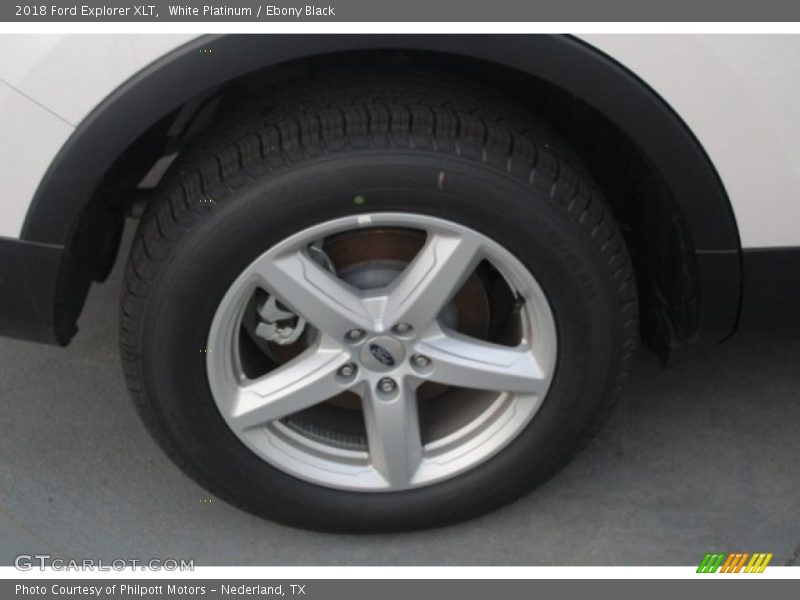 White Platinum / Ebony Black 2018 Ford Explorer XLT