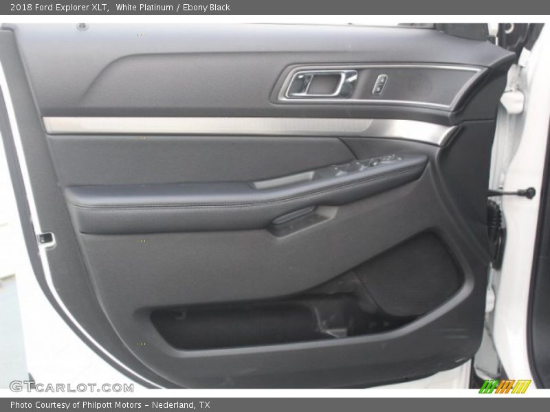 White Platinum / Ebony Black 2018 Ford Explorer XLT