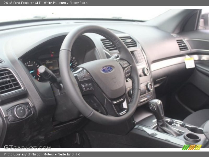 White Platinum / Ebony Black 2018 Ford Explorer XLT