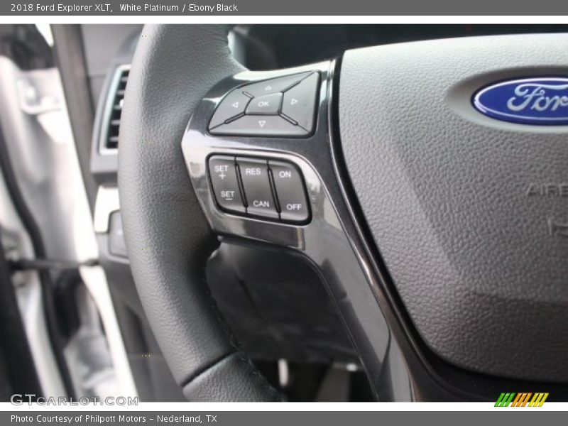 White Platinum / Ebony Black 2018 Ford Explorer XLT
