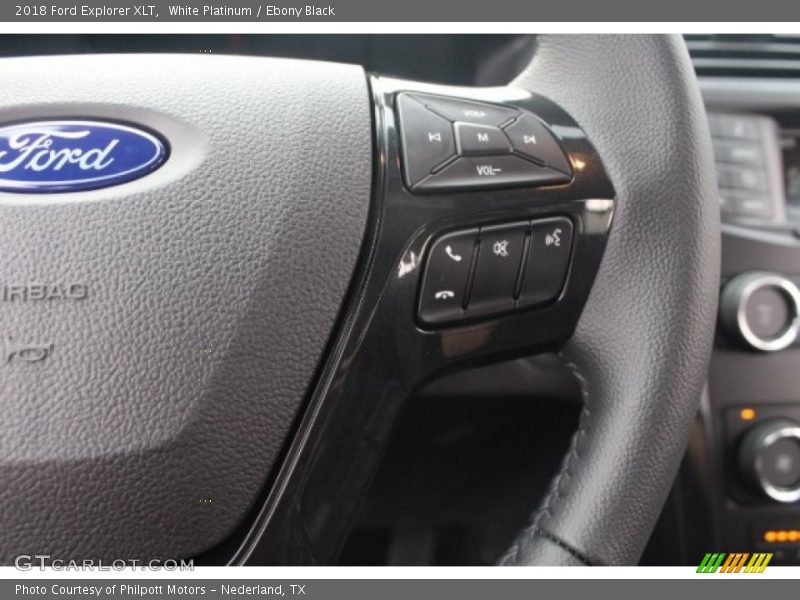 White Platinum / Ebony Black 2018 Ford Explorer XLT