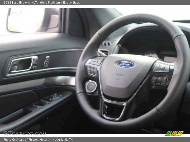 White Platinum / Ebony Black 2018 Ford Explorer XLT