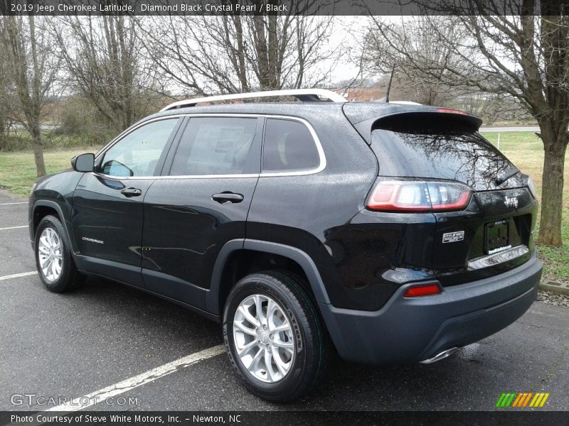 Diamond Black Crystal Pearl / Black 2019 Jeep Cherokee Latitude