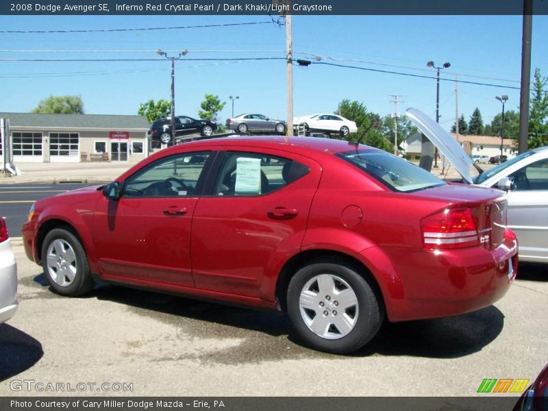 Inferno Red Crystal Pearl / Dark Khaki/Light Graystone 2008 Dodge Avenger SE