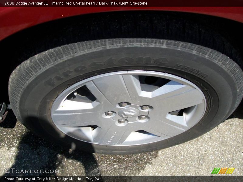 Inferno Red Crystal Pearl / Dark Khaki/Light Graystone 2008 Dodge Avenger SE
