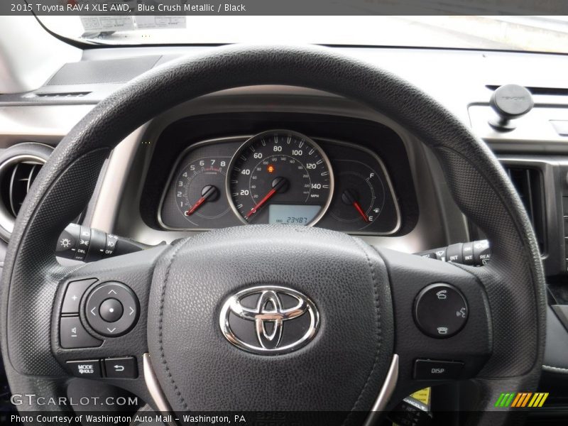 Blue Crush Metallic / Black 2015 Toyota RAV4 XLE AWD