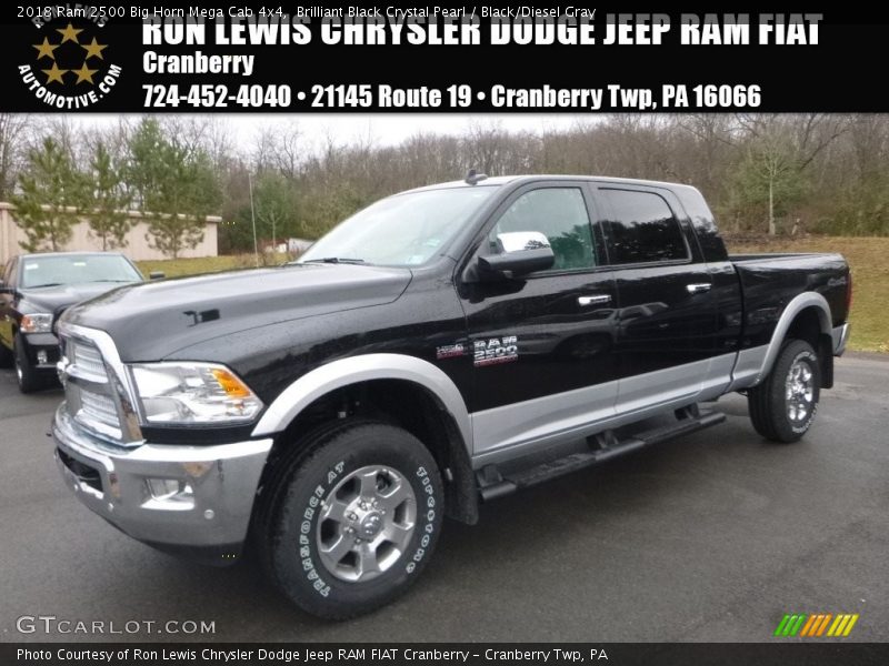 Brilliant Black Crystal Pearl / Black/Diesel Gray 2018 Ram 2500 Big Horn Mega Cab 4x4