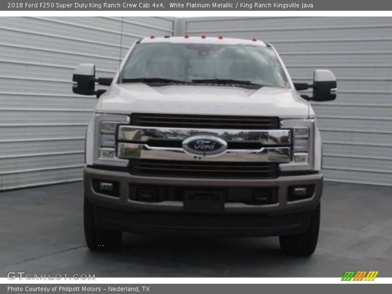 White Platinum Metallic / King Ranch Kingsville Java 2018 Ford F250 Super Duty King Ranch Crew Cab 4x4