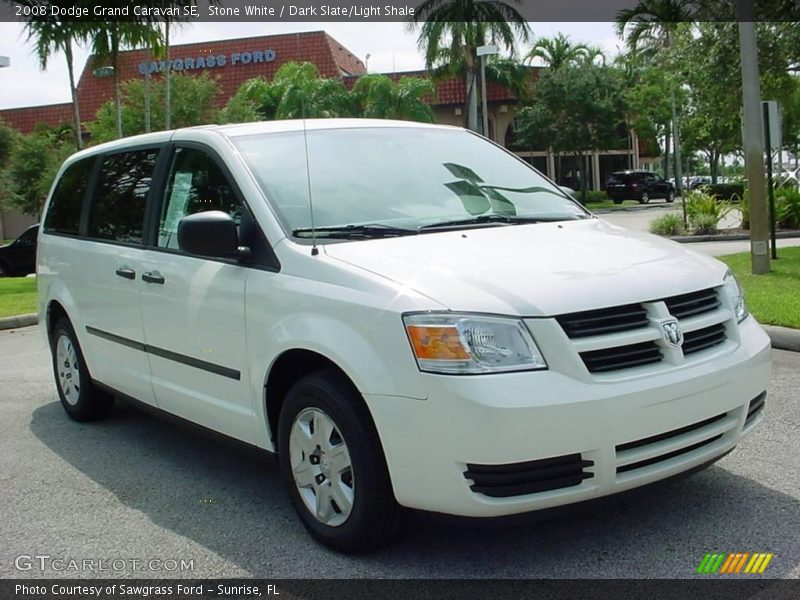 Stone White / Dark Slate/Light Shale 2008 Dodge Grand Caravan SE