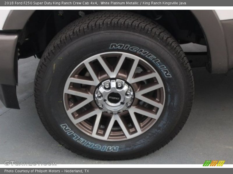 White Platinum Metallic / King Ranch Kingsville Java 2018 Ford F250 Super Duty King Ranch Crew Cab 4x4