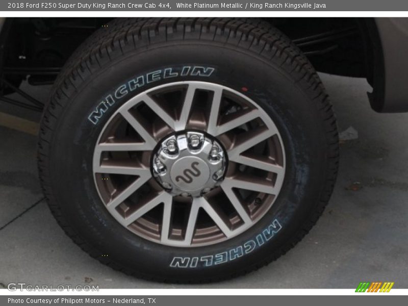 White Platinum Metallic / King Ranch Kingsville Java 2018 Ford F250 Super Duty King Ranch Crew Cab 4x4
