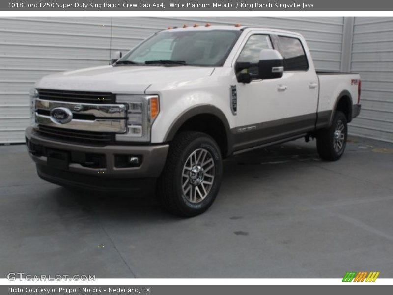 White Platinum Metallic / King Ranch Kingsville Java 2018 Ford F250 Super Duty King Ranch Crew Cab 4x4
