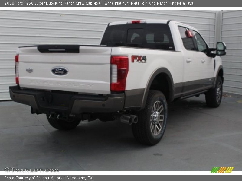 White Platinum Metallic / King Ranch Kingsville Java 2018 Ford F250 Super Duty King Ranch Crew Cab 4x4