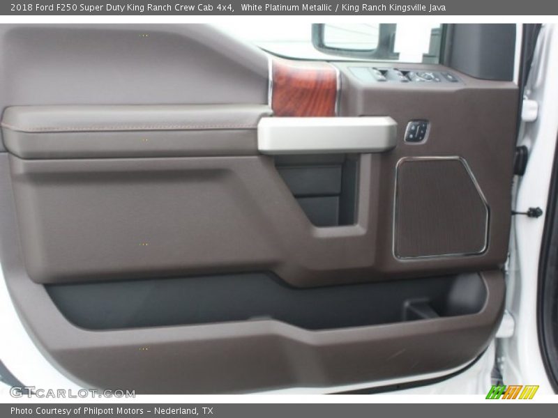White Platinum Metallic / King Ranch Kingsville Java 2018 Ford F250 Super Duty King Ranch Crew Cab 4x4