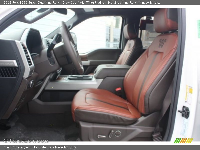 White Platinum Metallic / King Ranch Kingsville Java 2018 Ford F250 Super Duty King Ranch Crew Cab 4x4