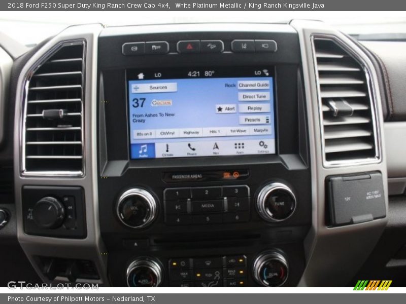 White Platinum Metallic / King Ranch Kingsville Java 2018 Ford F250 Super Duty King Ranch Crew Cab 4x4