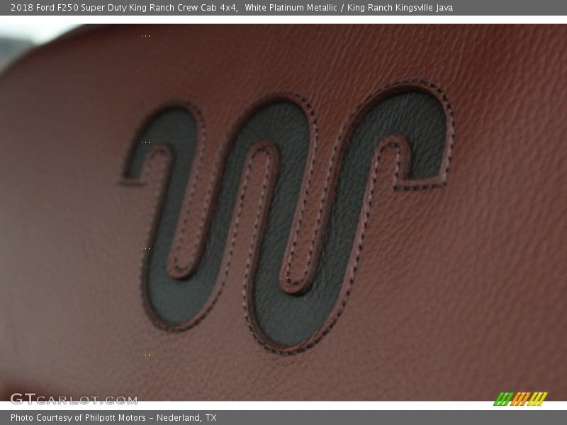 White Platinum Metallic / King Ranch Kingsville Java 2018 Ford F250 Super Duty King Ranch Crew Cab 4x4