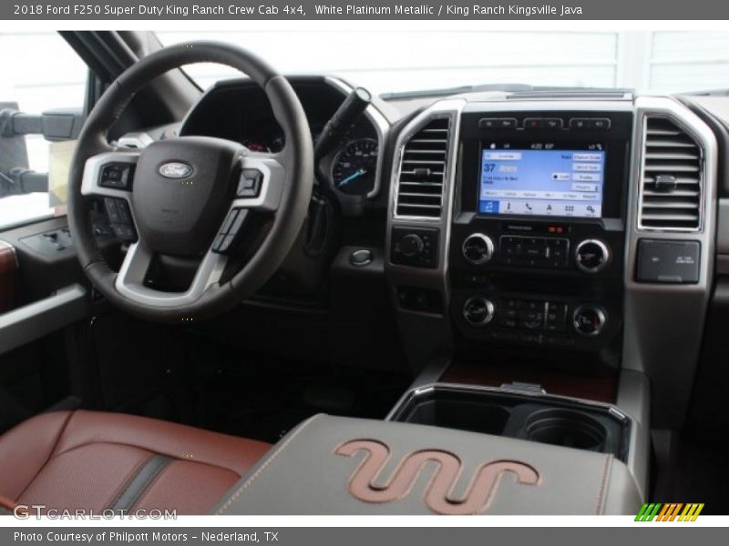 White Platinum Metallic / King Ranch Kingsville Java 2018 Ford F250 Super Duty King Ranch Crew Cab 4x4