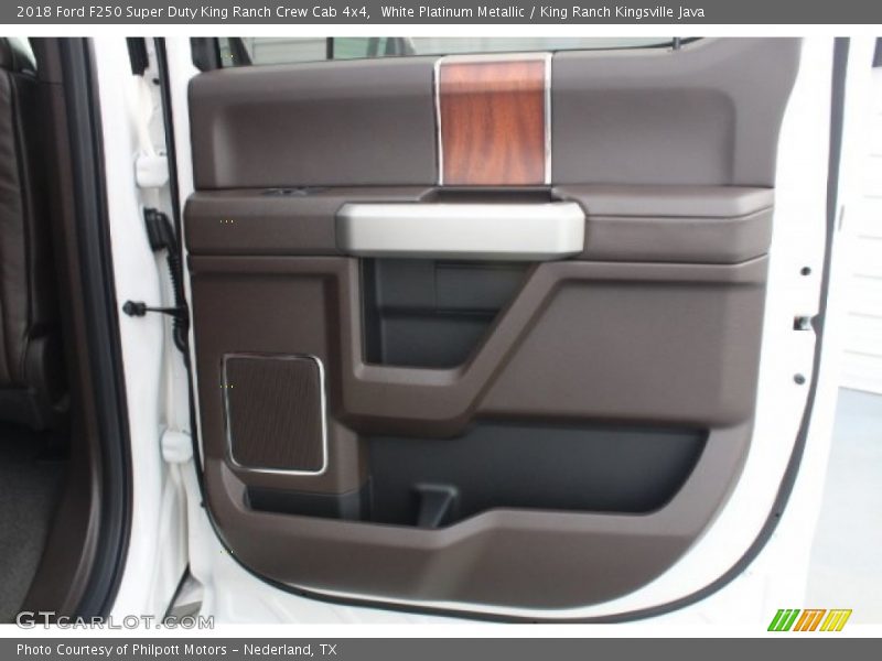 White Platinum Metallic / King Ranch Kingsville Java 2018 Ford F250 Super Duty King Ranch Crew Cab 4x4