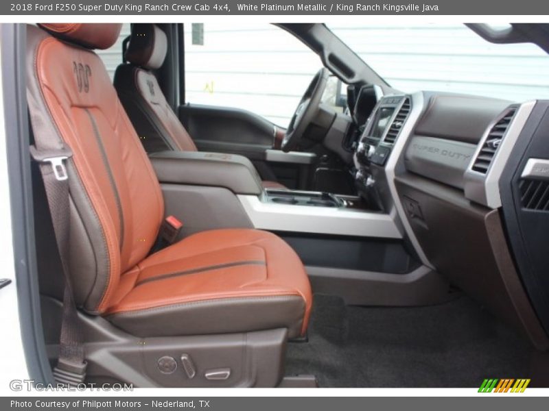 White Platinum Metallic / King Ranch Kingsville Java 2018 Ford F250 Super Duty King Ranch Crew Cab 4x4