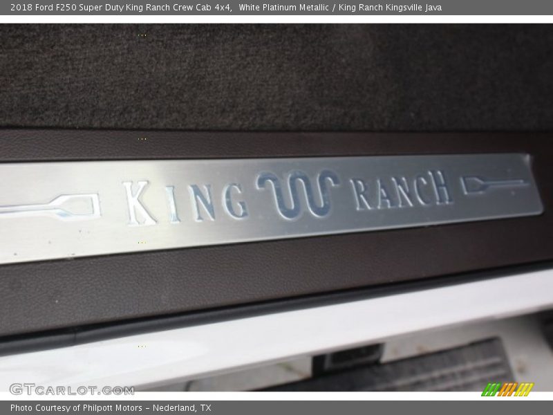 White Platinum Metallic / King Ranch Kingsville Java 2018 Ford F250 Super Duty King Ranch Crew Cab 4x4