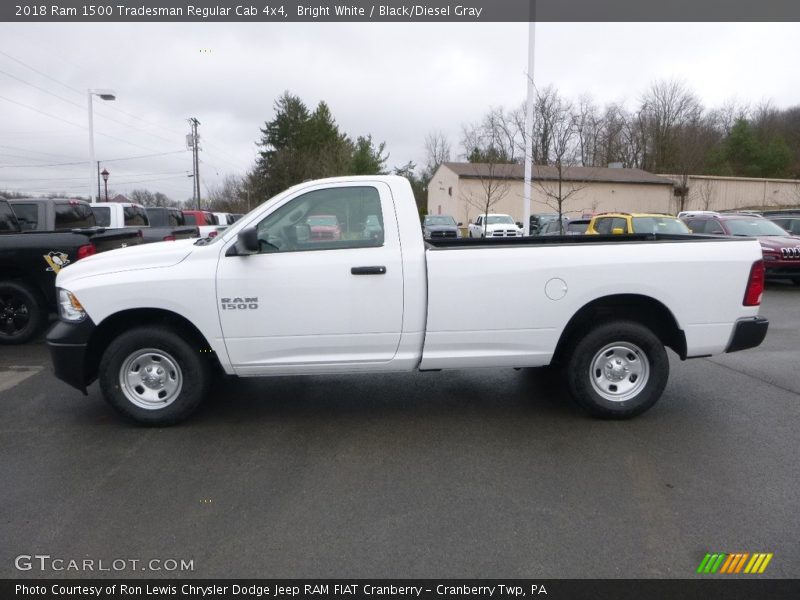 Bright White / Black/Diesel Gray 2018 Ram 1500 Tradesman Regular Cab 4x4