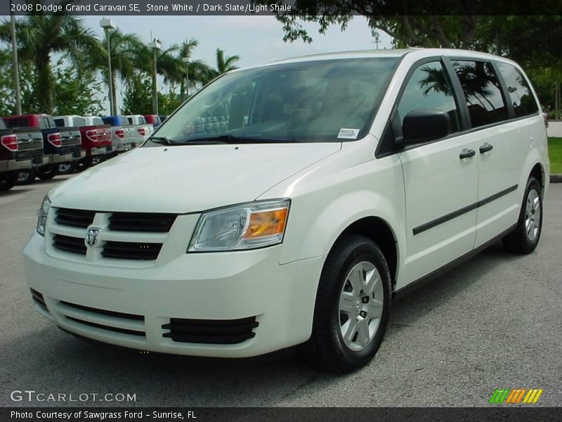 Stone White / Dark Slate/Light Shale 2008 Dodge Grand Caravan SE