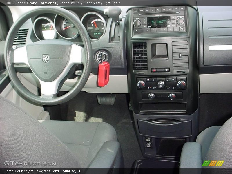 Stone White / Dark Slate/Light Shale 2008 Dodge Grand Caravan SE