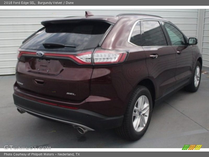 Burgundy Velvet / Dune 2018 Ford Edge SEL