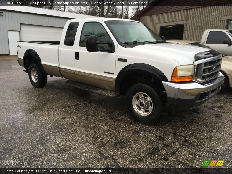 Oxford White / Medium Parchment 2001 Ford F250 Super Duty Lariat SuperCab 4x4