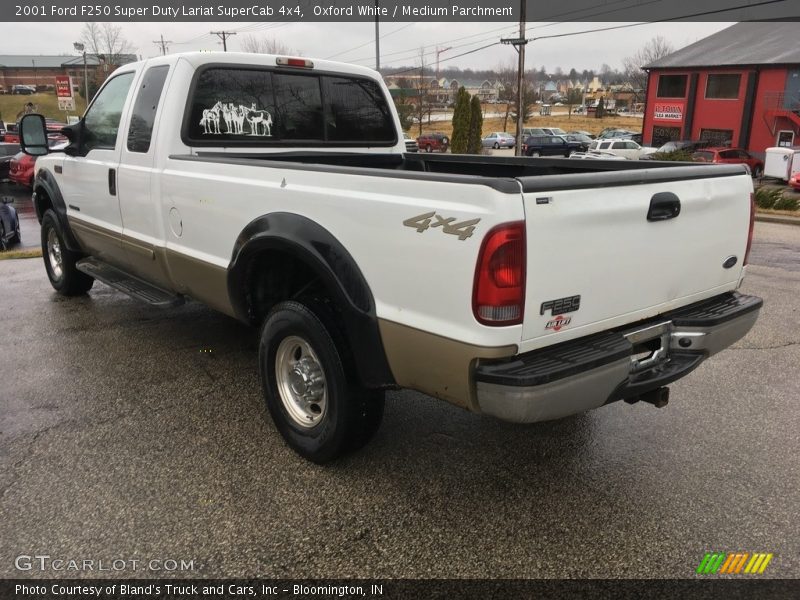 Oxford White / Medium Parchment 2001 Ford F250 Super Duty Lariat SuperCab 4x4