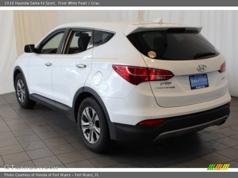 Frost White Pearl / Gray 2016 Hyundai Santa Fe Sport