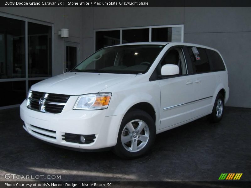 Stone White / Medium Slate Gray/Light Shale 2008 Dodge Grand Caravan SXT