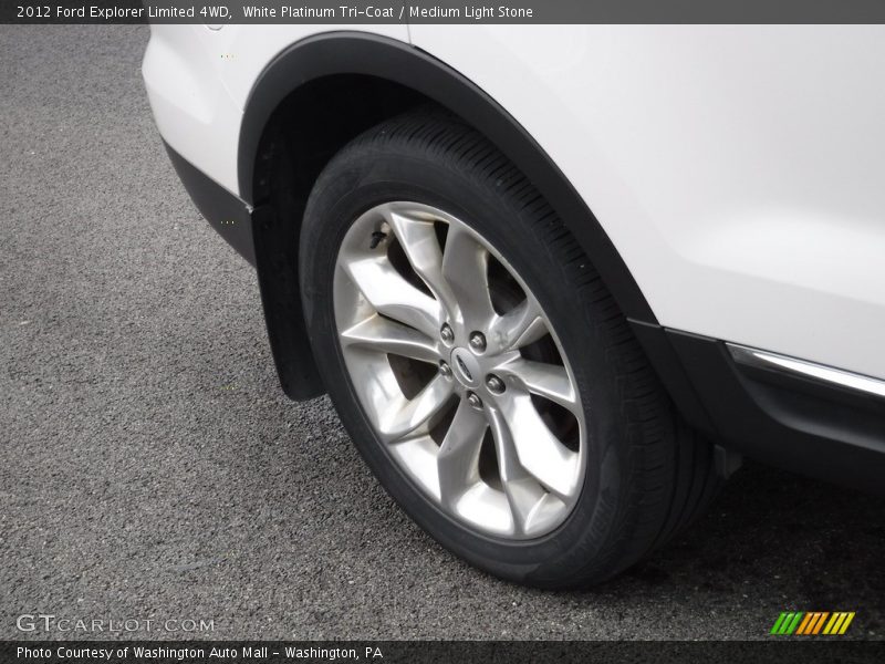 White Platinum Tri-Coat / Medium Light Stone 2012 Ford Explorer Limited 4WD