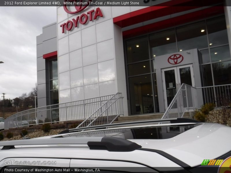 White Platinum Tri-Coat / Medium Light Stone 2012 Ford Explorer Limited 4WD