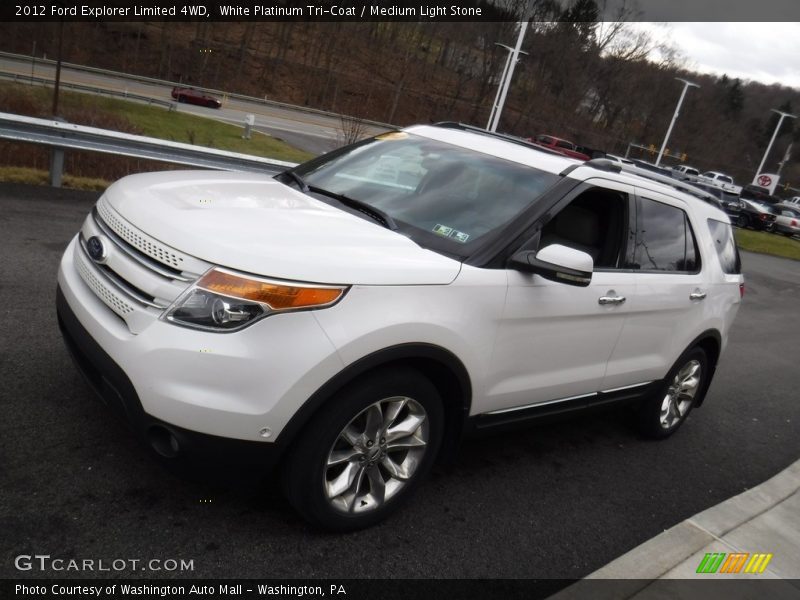 White Platinum Tri-Coat / Medium Light Stone 2012 Ford Explorer Limited 4WD